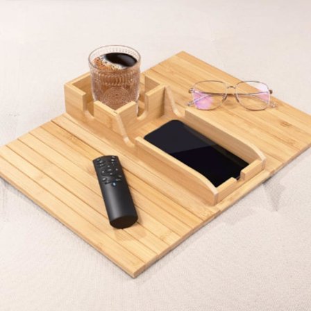 Kopholder til sofaarmlæn Sofabakke med kopholder Foldbart bord med skridsikre armlæn