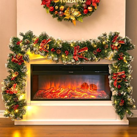 270CM Christmas Garland 50 LED Light Up Xmas Decor