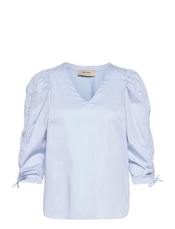 Loretta Ss Blouse Blue MOS MOSH