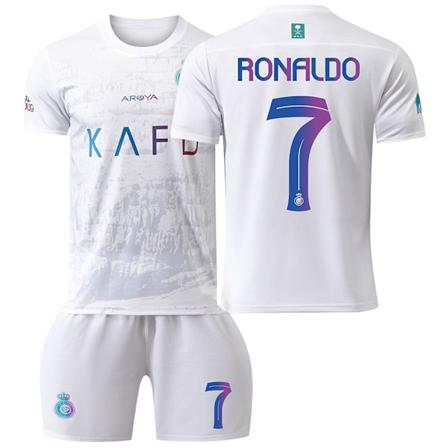 Cristiano Ronaldo #7 23-24 Al Nassr FC Fotbollströja för barn Träningskläder för vuxna hög kvalitet Ronaldo No. 7+vit Ronaldo No. 7+white M
