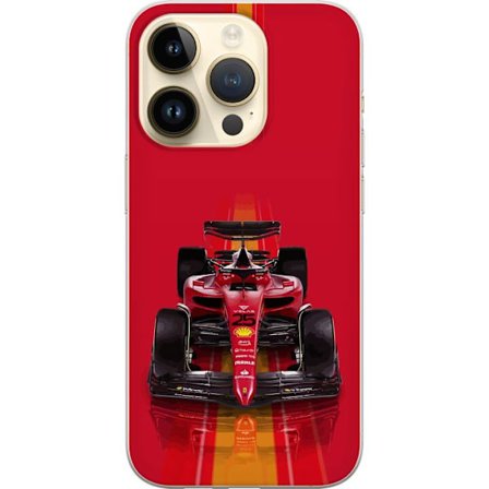 Yhteensopiva Puhelinkuori Apple Apple iPhone 15 Pro Ferrari Formula 1 -auto ikonisessa punaisessa muotoilussa urheilullisella tarkkuudella