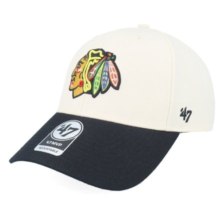 47 Brand - NHL Svart adjustable Caps - Chicago Blackhawks NHL Tone 47 Mvp Natural/Black Adjustable @ Hatstore