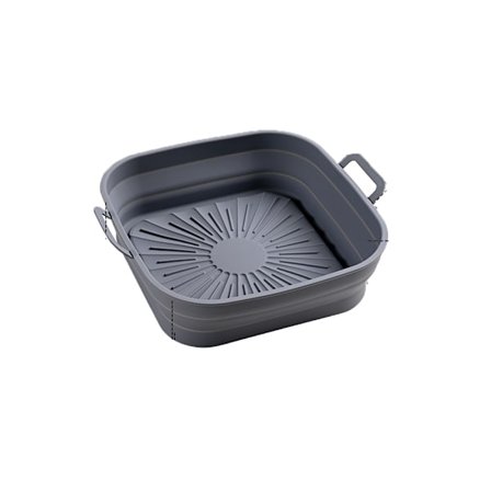 Hopfällbar fyrkantig Air Fryer silikonform 17,5 cm