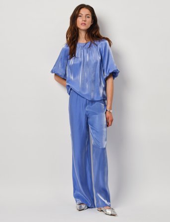 Dante6 Dante6-Soir Shimmer Wide Leg Pants - Blue - 34