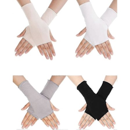 UV-skyddshandskar Handledslängd Solskydd Körhandskar Unisex Fingerlösa