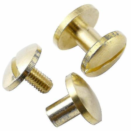 10x Arc Bælte Skrue Læder Craft Chicago Nail Messing Solid Nitte Stud Hoved 4-10mm 6mm