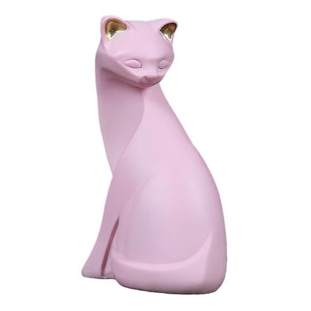 Enkel og kreativ kattafigur for soverommet (1 stk, rosa)