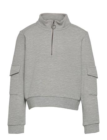 Nlfduci Ls Half Zip Sweat Grey LMTD