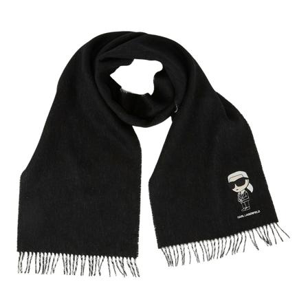 Karl Lagerfeld Halstørklæde Ikonik 2.0 Wool Sort, Dame Tørklæder, Størrelse: ONE Size