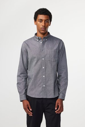 NN.07 Sixten Skjorte Herre Grøn Bomuld