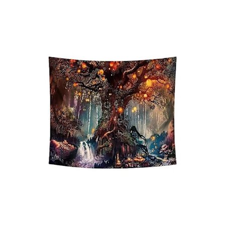 150x130cm Veggmaleri Sleorting Livets Tre, Livets Tre Tapet, Psykedelisk Vanntapet under Antikt Tre, Tapetvegg av Fairy Dekorasjonsovertrekk f