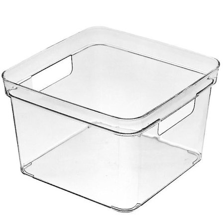 Klar Plastoppbevaringsboks med Håndtak Skap Hjemmeorganisatorer