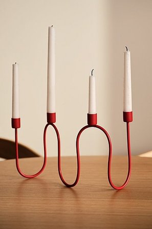 Jotex - Kandelaar 4 Kaarsen Rood rood - ZIGZAG - Koop Kandelaars bij Jotex