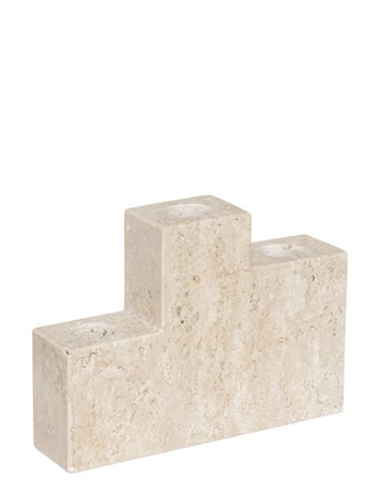 Mette Ditmer Step Candleholder - Beige - W4.5X L16.5X H12CM