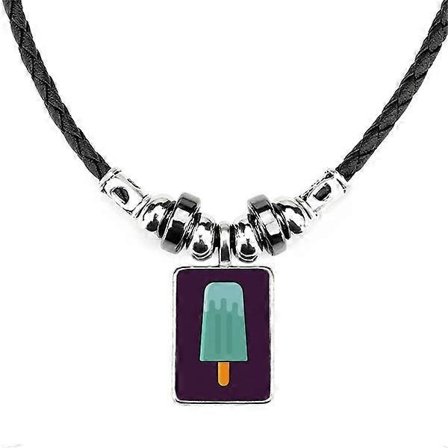 Blågrön Glasspinne Sött Is Halsband