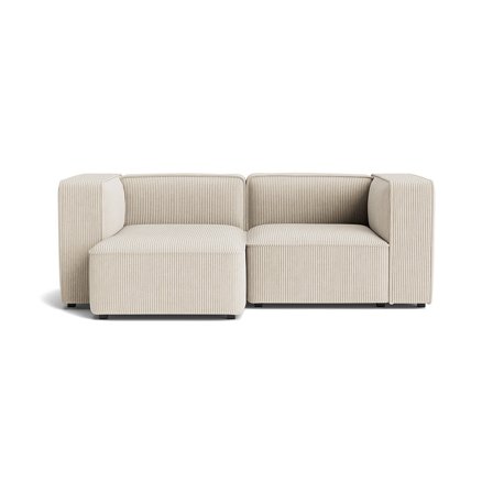 Modus chaiselong sofa, venstrevendt - Poso Beige - 196x130x67 - Chaiselong Sofa med Nozag fjedre, Krydsfiner, PU & Koldskum, Polyester fibre - Beige