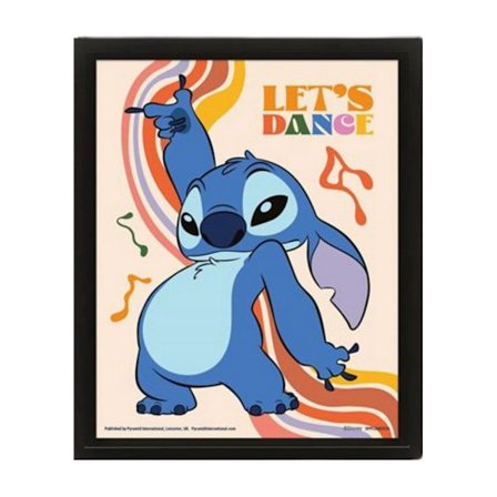 Lilo & Stitch Lets Dance 3D Lentikulär Inramad Affisch 23.6cm x 2