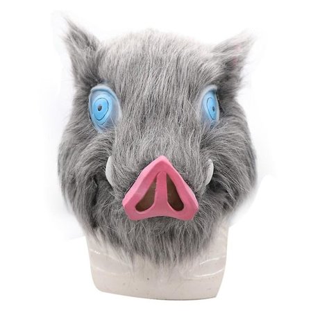 Demon Slayer Plysch Pig Cosplay Mask Latex Huvudbonader Halloween Masquerade Fancy Dress Party Prop