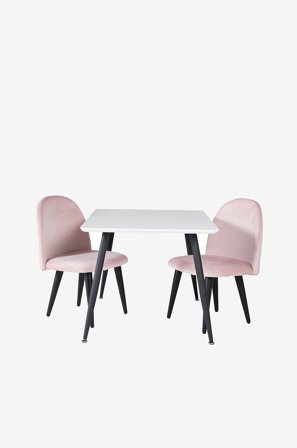 Venture Home - Spisesæt Polar med 2 stole Velvet - Hvid - Børneborde - Fra Homeroom