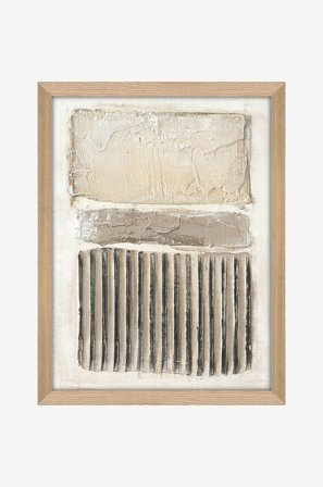 Malerifabrikken - Art Structure 2 / 30x40 Cm / Eik ramme - Beige - Bilder & skilt - Fra Homeroom