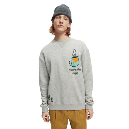 Scotch & Soda Sweatshirt , Grijs , Heren , Maat: 2XL