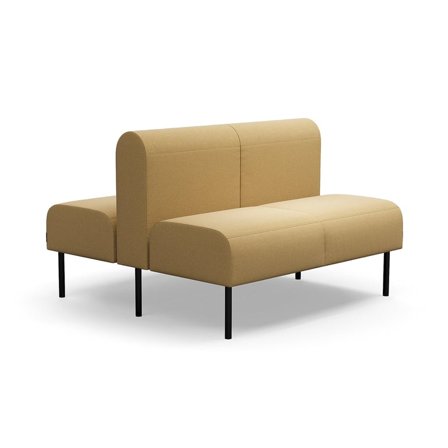 Modular sofa VARIETY, 2-seater, double, fabric Pod CS, yellow