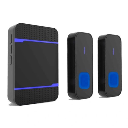 N15K-B IP55 Vedenpitävä Langaton Ovellinen Paketti 2 Lähetintä+Vastaanotin Ovellinen Kello 55 Melodialla 5