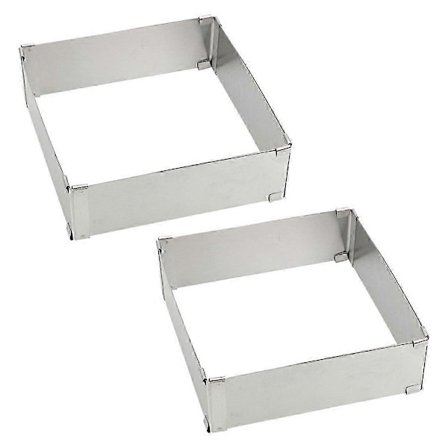 Bakform Justerbar Mousse Ring Dessert Bakverktyg Rostfritt Stål DIY Tårtdekorationsform Fyrkantig