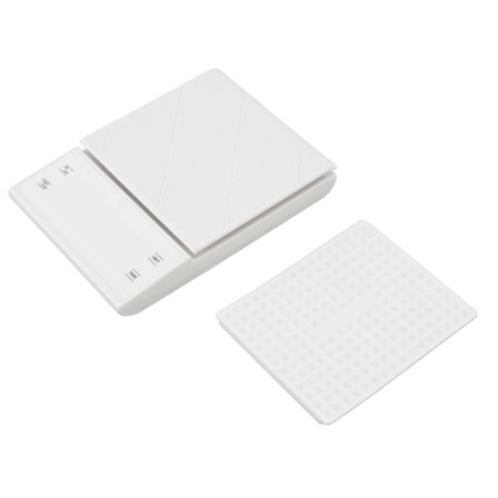 Højpræcisions digital køkkenvægt 0,1g batteridrevet elektronisk vægt til mad og smykker hvid