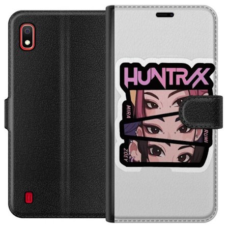 Yhteensopiva Lompakkokotelo Samsung Galaxy A10 K-pop-inspiroitunut futuristinen tyttöryhmä neonvaloissa ja kosminen sci-fi-kohtaus