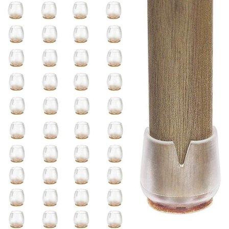 Stoleben - 40 stk. - filtpude - 17-21 mm - silikonepude til møbler/stole/møbler - anti-ridse stolspids - stolpude parketbeskyttelse, T-Audace