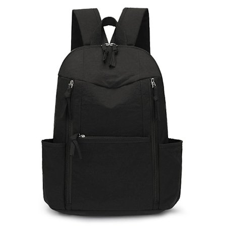 Nylon-reppu matkustamiseen ja päivittäiseen työmatkaan Black