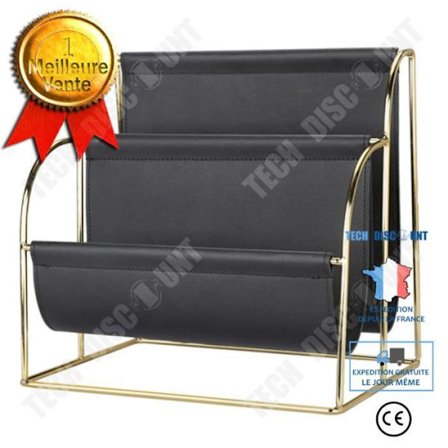 TD Bogholder i metal, Skrivebordsfilholder til hjemmekontor, Simpel læderdataholder, Metal magasinholder Supp