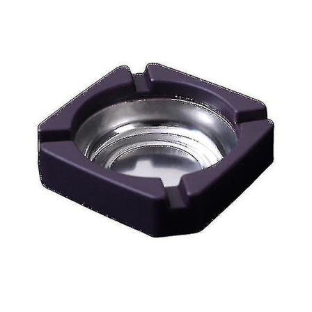 Husholdnings Stål Askebæger til Stue, Slidstærkt, Faldbestandigt, Multifunktionelt, Bærbar Askebæger, Hjemmedekoration.yt-farvebrun Kvadrat