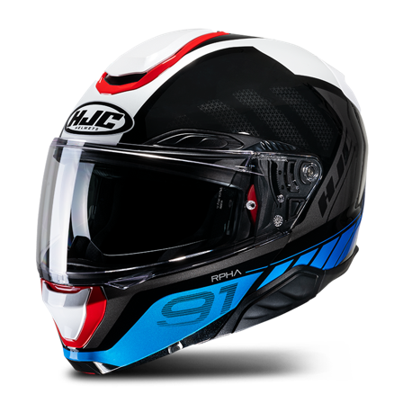 Avattava Kypärä HJC RPHA 91 Rafino Valkoinen/Musta/Sininen L