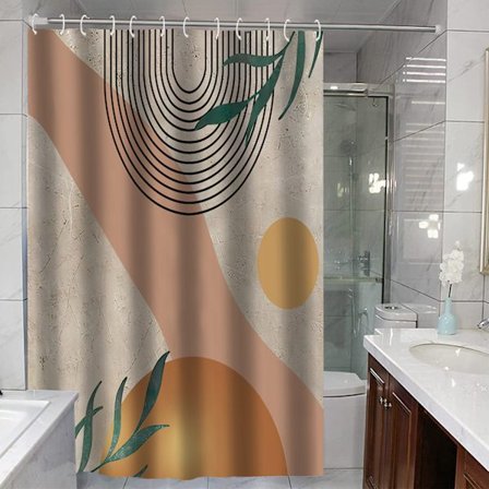 Enkel och vacker vattentät duschdraperi, maskintvättbar, torkar snabbt, 180x200 cm