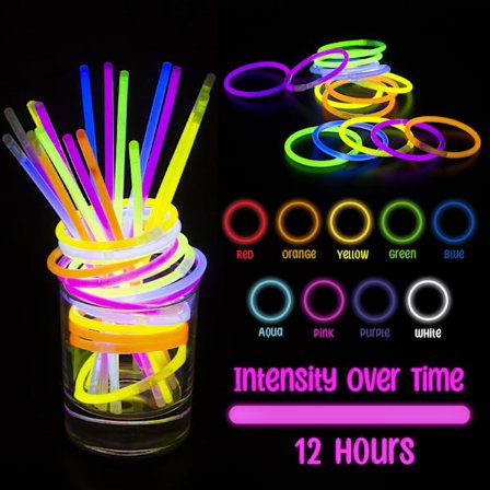 Premium Glow Sticks Laver Neon Halskæde Armbånd, Assorterede Farver Lysstave til Børnefestartikler, Fødselsdag, Bryllupsgaver, 50 stk._xx