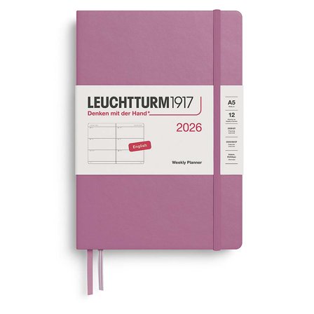 Leuchtturm1917 Kalender Weekly Planner 2026 A5 Dusty Rose
