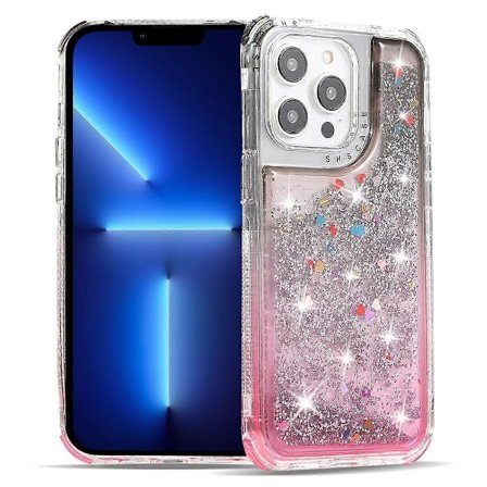 Til iPhone 13 Pro 6,1 tommer mobiltelefonetui TPU+PC Anti-drop Gradient Flydende Kviksandsskal