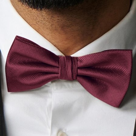 Burgundy Pre-Tied Grosgrain Bow Tie for Men - Pre-tied bow ties