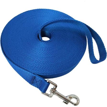 Nylon treningshundebånd for små, mellomstore og store hunder, 15ft 20ft 30ft 50ft lang bånd Hund/Valp Bånd for Lydighet Tilbakekallingstrening, 