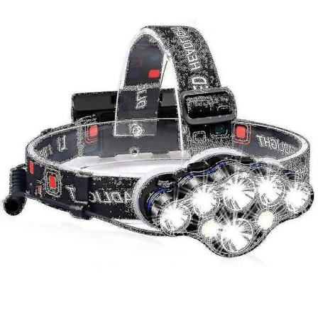 40000lm Vandtæt Kraftig Pandelampe - USB Genopladelig Pandelampe