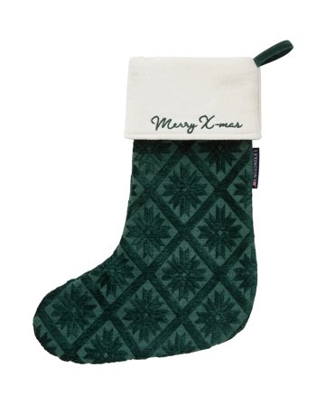 Lexington Jacquard julestrømpe i økologisk bomull/viskose, grønn