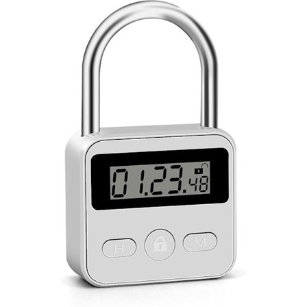 Metallisk tidslås - 99 timers tidslås (sølv)