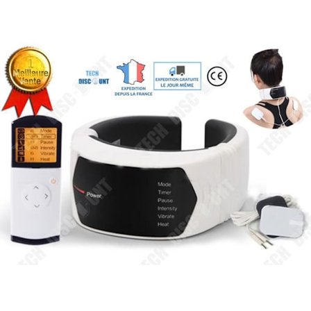 TD Cervical Spine Massage Device Vit Multifunktionell Massage Intelligent Fjärrkontroll Värme Pulsmassage