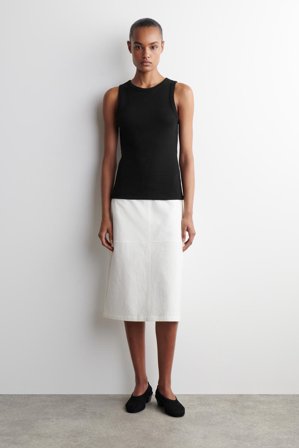 COS Women's Suede Heeled Ballerinas in Black