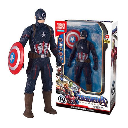 Marvel Avengers Iron-man Spiderman Action Figures Toys Captain America Super Hero Toy Med Lys Barn Gaver