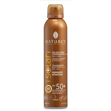 Nature's Solare Spray Trasparente Bambini SPF50+ 200ml