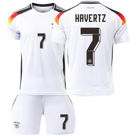 Tyskland Hemma EM 2024 Jersey Fotbollströja Barn Herr Kit No.7 HAVERTZ sockless XXL