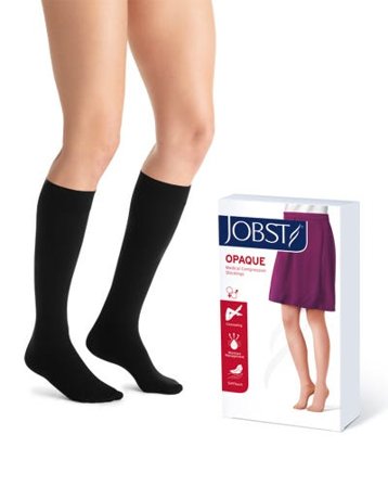 Jobst Opaque klasse 1 knestrømpe sort str S, 1 par